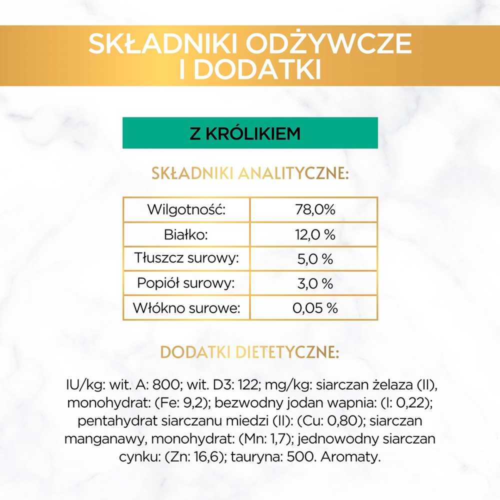 Purina Nestle Drėgnas Kačių Maistas - Gourmet Gold Triušiena 85g