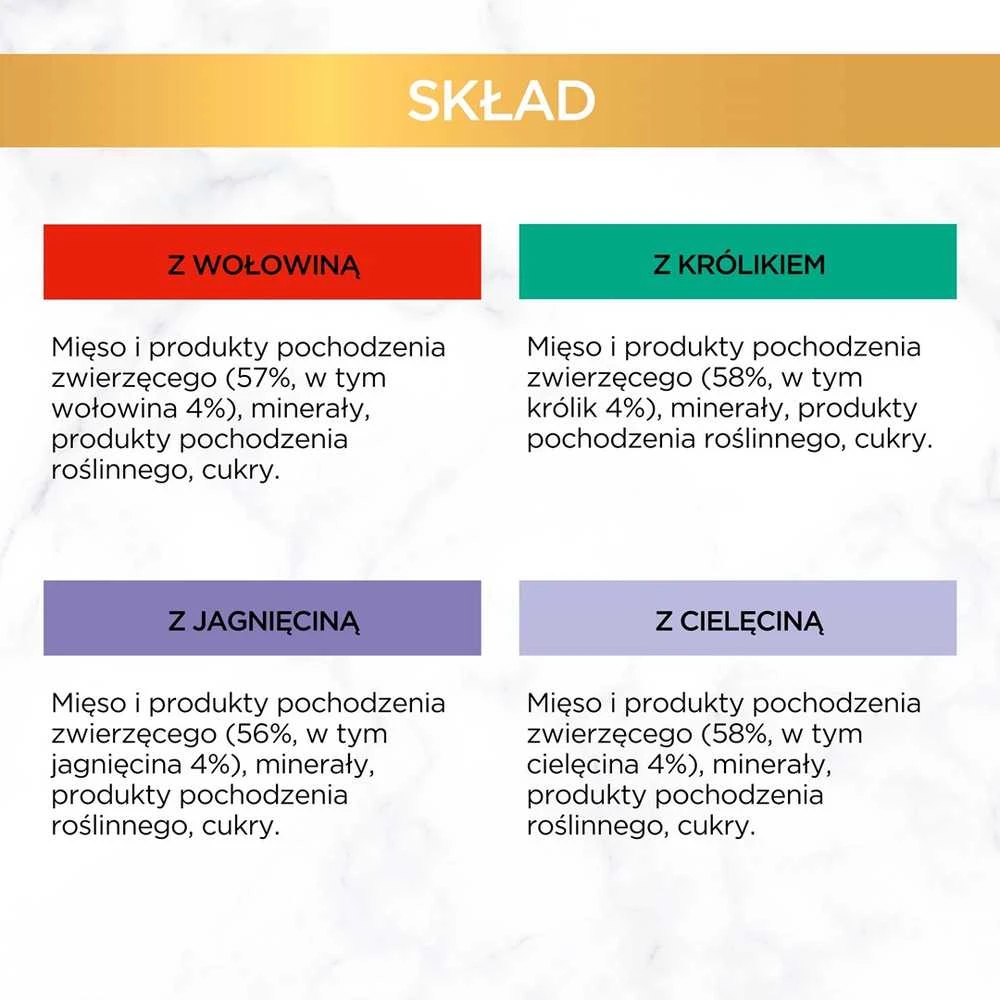 Purina Nestle PURINA GOURMET GOLD Mus Mix 4 Flavours - šlapias kačių maistas - 96x85g