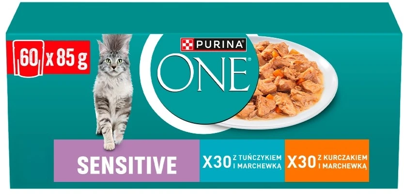 Purina Nestle ONE Sensitive Cat GiGMVChkn&Crt 60x85g