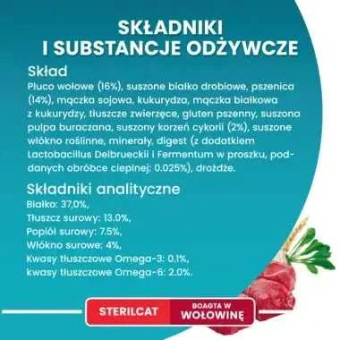 Purina Nestle Sausas kačių maistas - Purina One Sterilcat Jautiena 9,75 kg