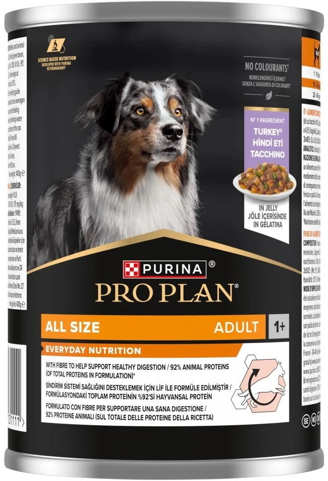 Purina Nestle Šunų Maistas - PURINA Pro Plan Kasdienė Mityba Kalakutienoje Želyje 400g Be Grūdų