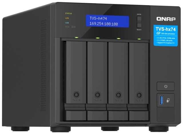 QNAP Serveris nas tvs-h474-pt-8g intel pentium auksinis 8g ddr4
