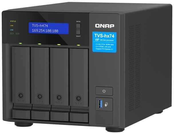 QNAP Serveris nas tvs-h474-pt-8g intel pentium auksinis 8g ddr4