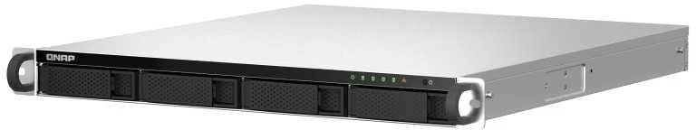 Serveris QNAP TS-464U-RP NAS Rack (1U) Intel® Celeron® N5095 8 GB DDR4 0 TB QNAP Turbo System Aliuminio, Juodas