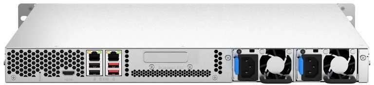 Serveris QNAP TS-464U-RP NAS Rack (1U) Intel® Celeron® N5095 8 GB DDR4 0 TB QNAP Turbo System Aliuminio, Juodas