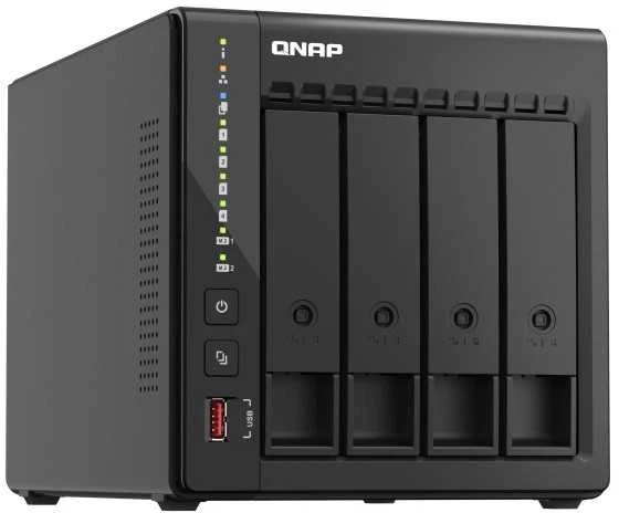 Serveris QNAP | 4 skyrių stalinis NAS | TS-453E-8G | Iki 4 HDD / SSD karšto pakeitimo | Intel Celeron | J6412 keturių branduolių | Procesoriaus dažnis 2,6 GHz | 8 GB