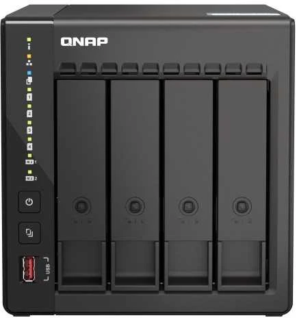 Serveris QNAP | 4 skyrių stalinis NAS | TS-453E-8G | Iki 4 HDD / SSD karšto pakeitimo | Intel Celeron | J6412 keturių branduolių | Procesoriaus dažnis 2,6 GHz | 8 GB