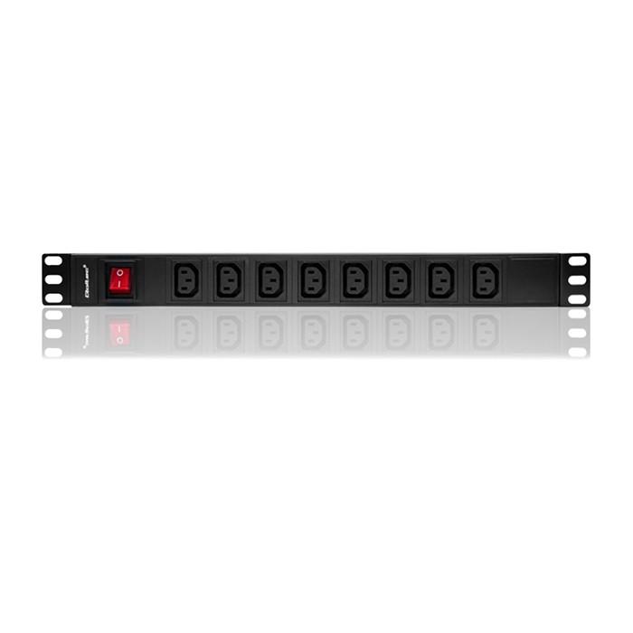 QOLTEC 53998 Apsauga nuo viršįtampių Qoltec skirta RACK 19 1U 10A PDU 8xIEC C13 2m