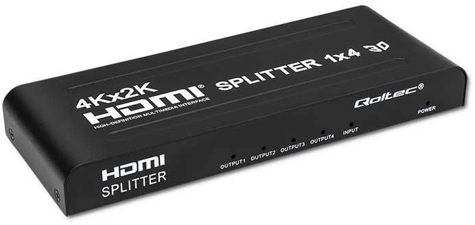 Qoltec 51798 aktyvus HDMI skirstytuvas 4 x HDMI 4K x 2K | 3,4 Gb/s