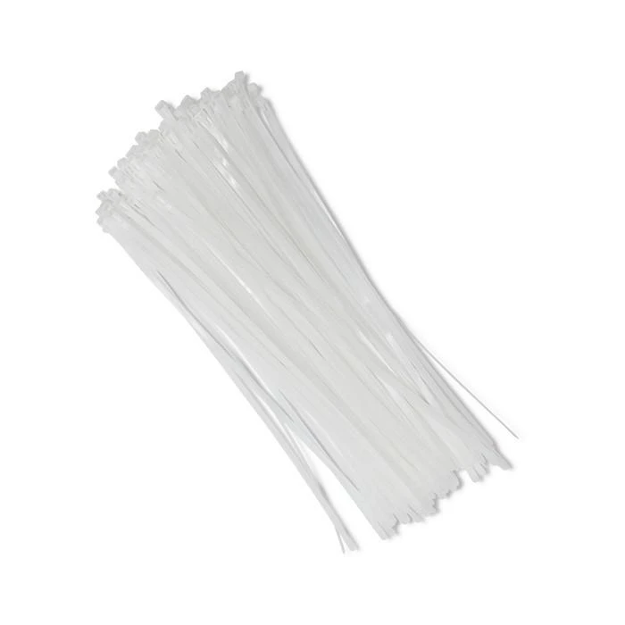 QOLTEC 52238 Daugkartinio naudojimo savaime užsifiksuojantis kabelio raištis 7,2x450 mm nailono UV Baltas
