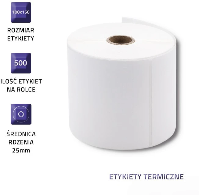 QOLTEC Thermal Label 100 x 150 500 etiketės