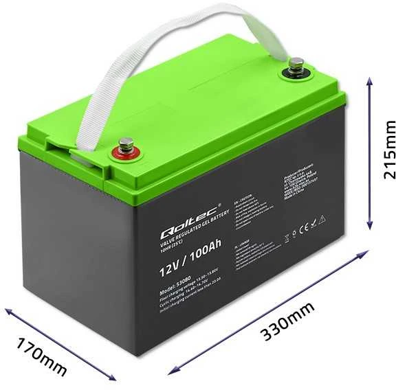 Qoltec Gelio baterija | 12v | 100h | gelis