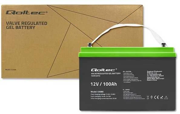 Qoltec Gelio baterija | 12v | 100h | gelis