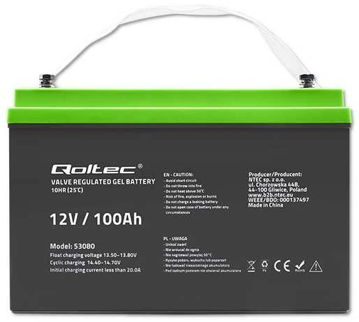 Qoltec Gelio baterija | 12v | 100h | gelis