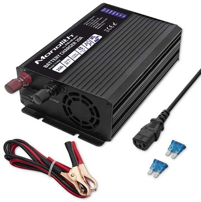 Qoltec Inteligentna kroviklis monolith do akumulatorów lifepo4 agm gel sla | 20a | 24v