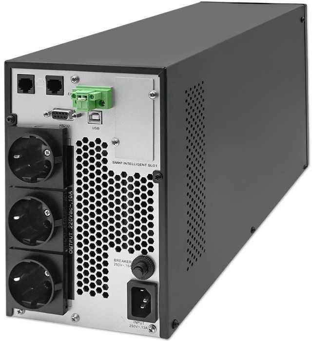 Qoltec UPS 2kVA | 2000 W | galios koeficientas 1.0 | LCD | EPO | USB | prisijungęs