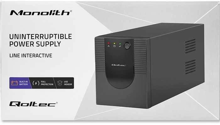 Nepertraukiamo maitinimo šaltinis UPS Qoltec Monolith 1200VA 720W