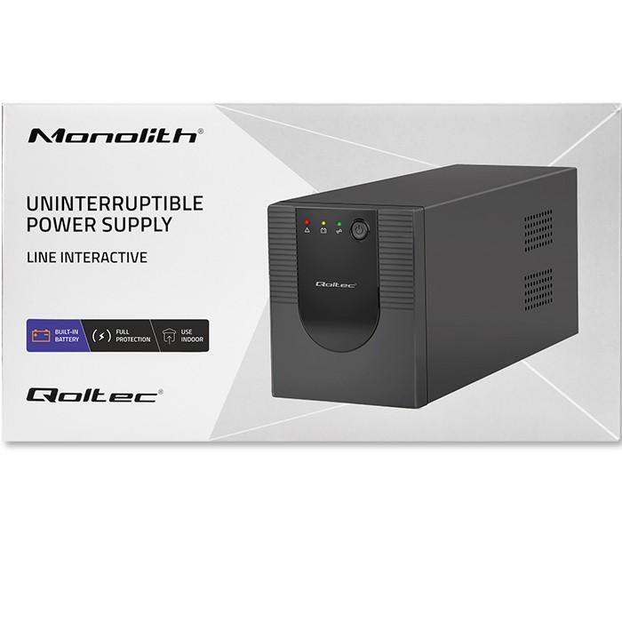 QOLTEC 53775 nepertraukiamo maitinimo linijos interaktyvus monolitas 1200VA 720W