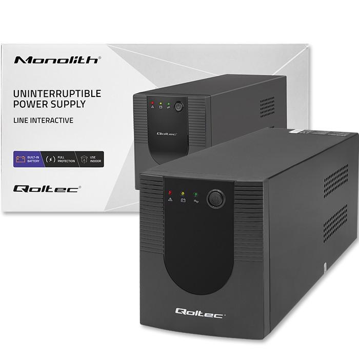 QOLTEC 53775 nepertraukiamo maitinimo linijos interaktyvus monolitas 1200VA 720W