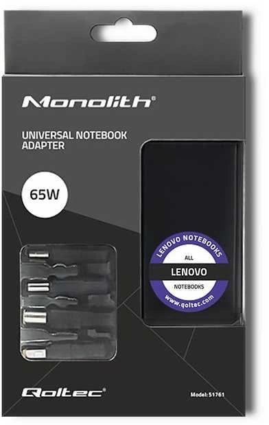 Qoltec Maitinimo šaltinis, skirtas Lenovo | 65w | 4 kištukai + maitinimo laidas