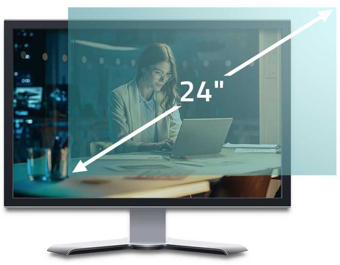 Qoltec Mėlynos šviesos filtras 24 colių | 16:9 | akių apsauga | apsauga nuo akinimo | matinis | monitoriuje
