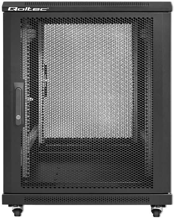 QOLTEC 54519 19 colių RACK spinta / 15U / 600 x 600 x 855 / Perforuotos durys / Plieninis korpusas