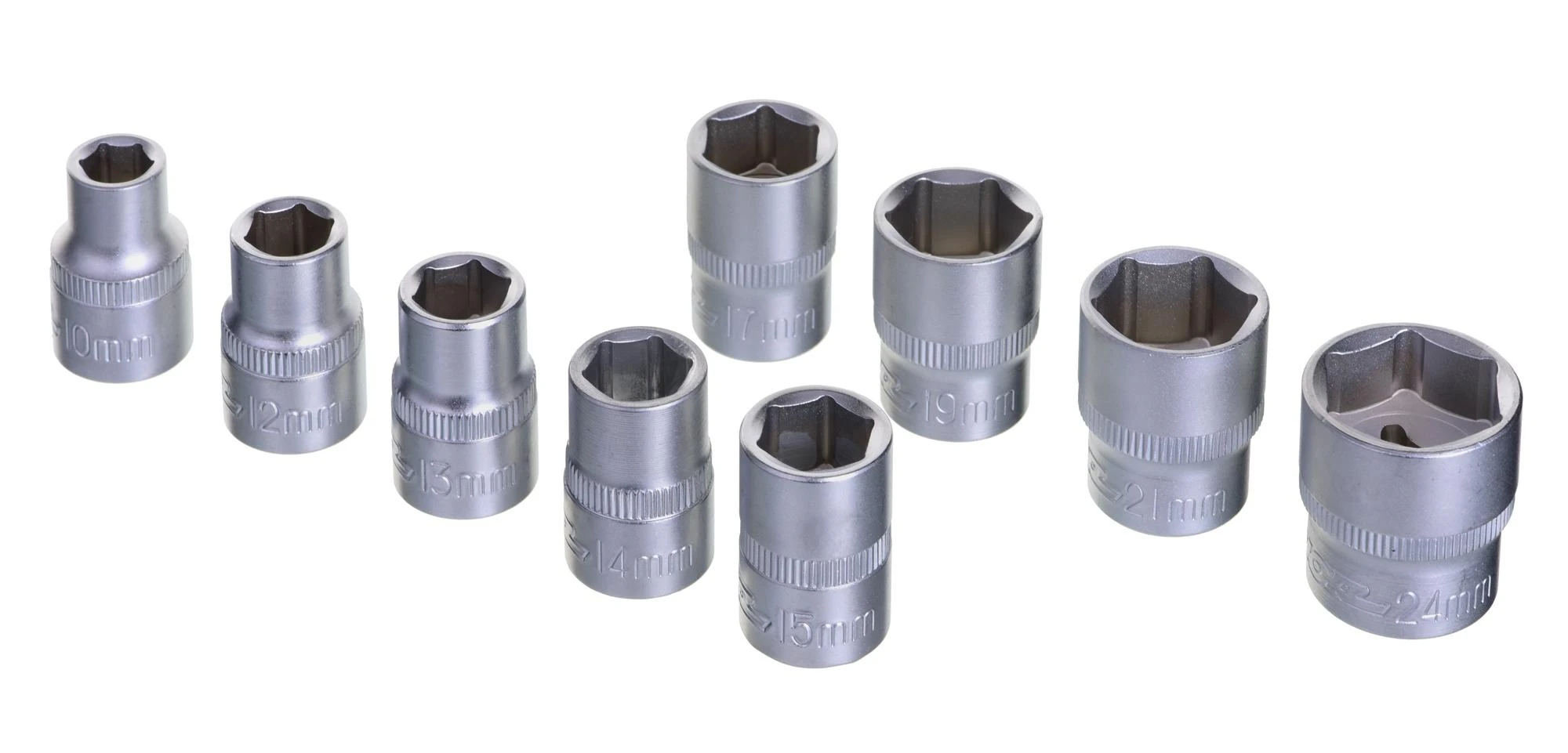 Galvučių rinkinys su rankena 12 vnt. Sthor | 1/2", 10-24mm