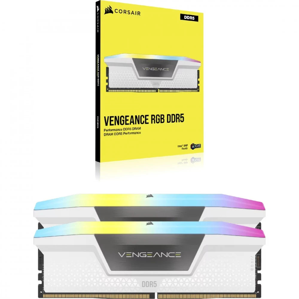 RAM 32 GB PC 5200 CL40 CORSAIR KIT (2x16 GB) VENGEANCE RGB W mažmeninė prekyba