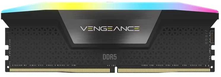 RAM CORSAIR VENGEANCE RGB 32GB 2x16GB DDR5 6000MT/s DIMM Nebuferinis 30-36-36-76 Std PMIC XMP 3.0 Juodas Heatspreader 1.4V