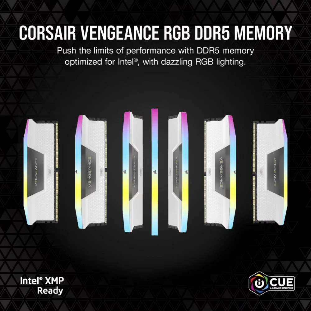 RAM 32 GB PC 5200 CL40 CORSAIR KIT (2x16 GB) VENGEANCE RGB W mažmeninė prekyba