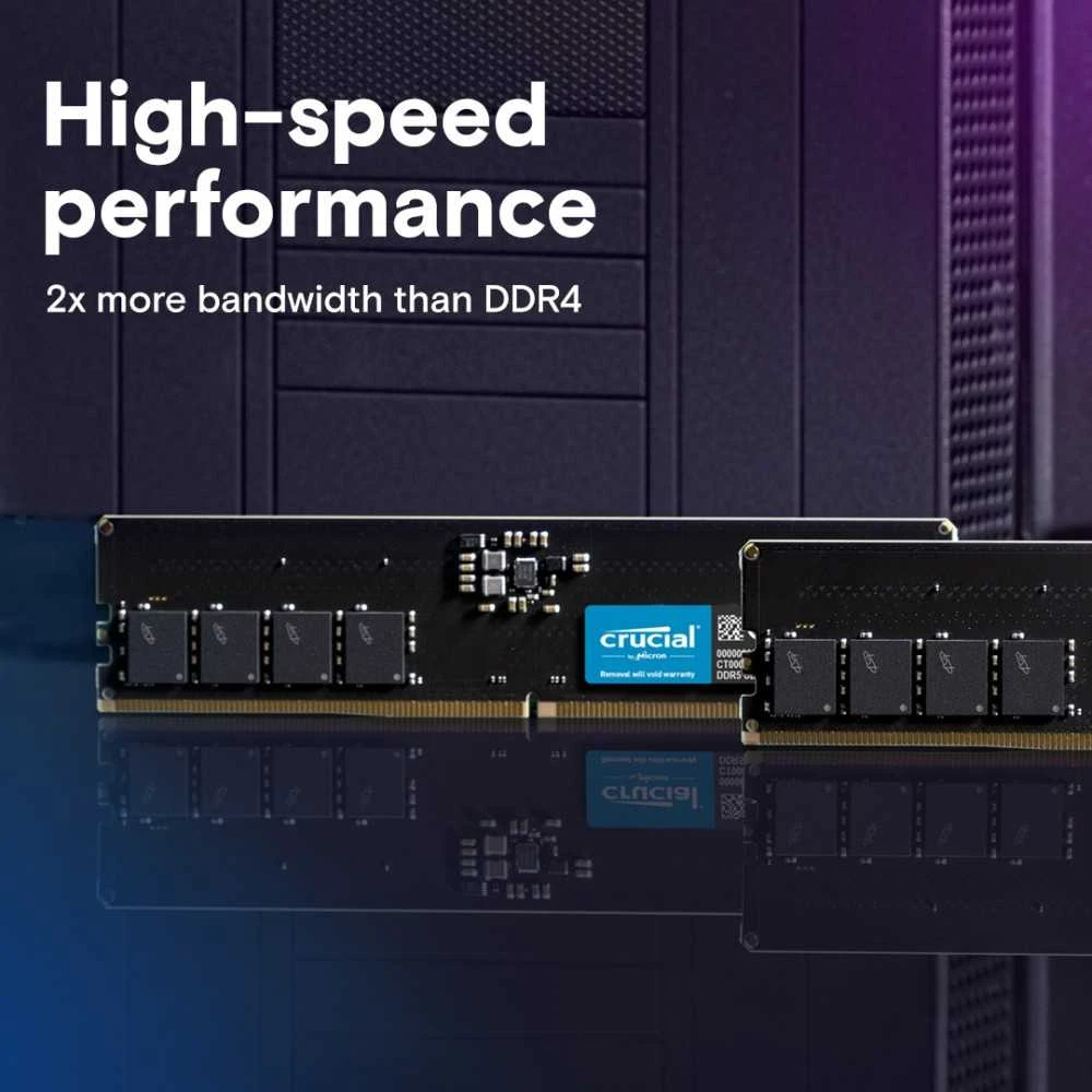 Crucial DDR5 operatyvioji atmintis su techniniu aprašymu