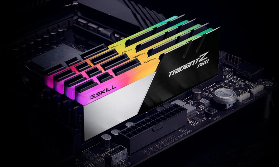 RAM G.skill tridentz neo amd rgb f4-3600c16d-16gtznc atminties rinkinys (ddr4 dimm; 2 x 8gb; 3600 MHz; cl16)