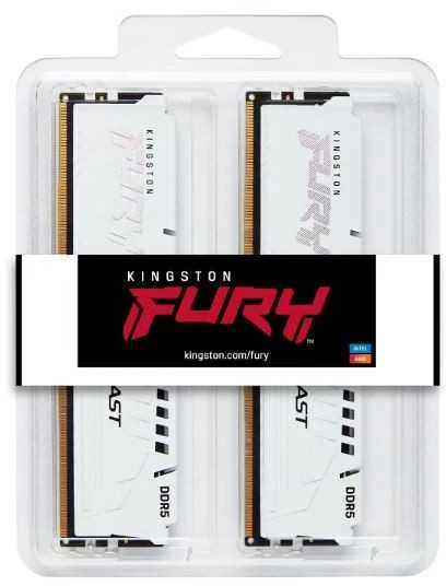 RAM Kingston KF560C30BWEK2-32 32GB 6000MT/s DDR5 CL30 DIMM (Kit of 2) FURY Beast Baltas EXPO | Kingstonas