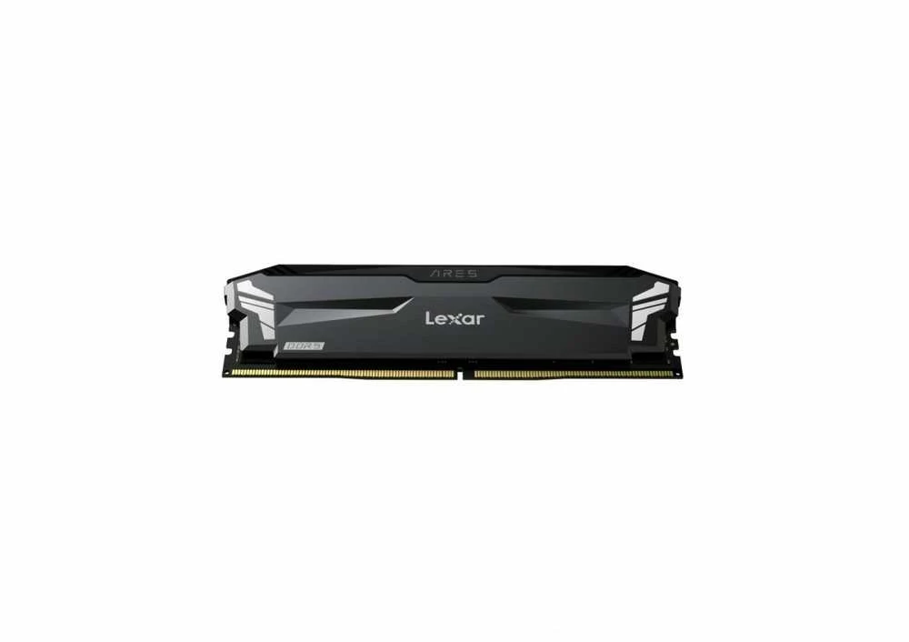 Lexar Ares DDR5 operatyvioji atmintis su juodu aušinimo radiatoriumi