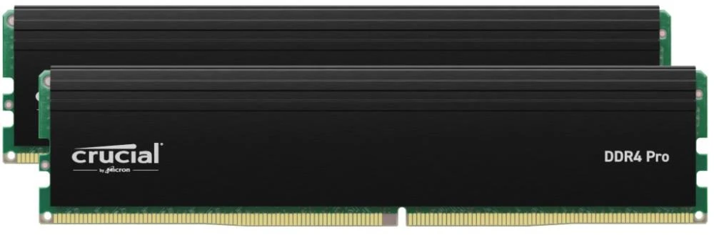 RAM „Crucial Pro“ 64 GB rinkinys (2 x 32 GB) DDR4-3200 UDIMM CL22 (16 Gbit), EAN: 649528937797