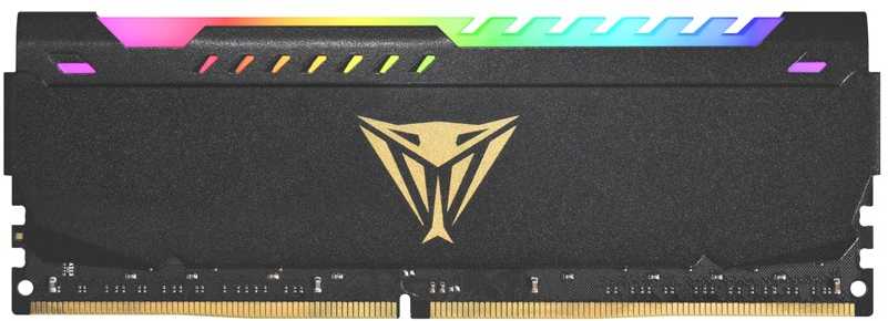 PATRIOT Viper Steel RGB DDR4 32GB 2x16GB 3200MHz su Juodas Heathshield Dual Kit