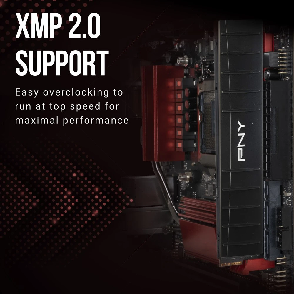RAM PNY Atmintis 16gb ddr4 3200mhz low profile md16gd4320016lp-blk