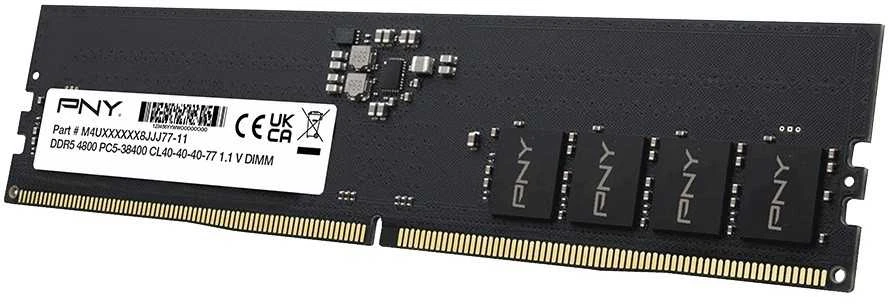 PNY 8GB DDR5 RAM modulis, juodas