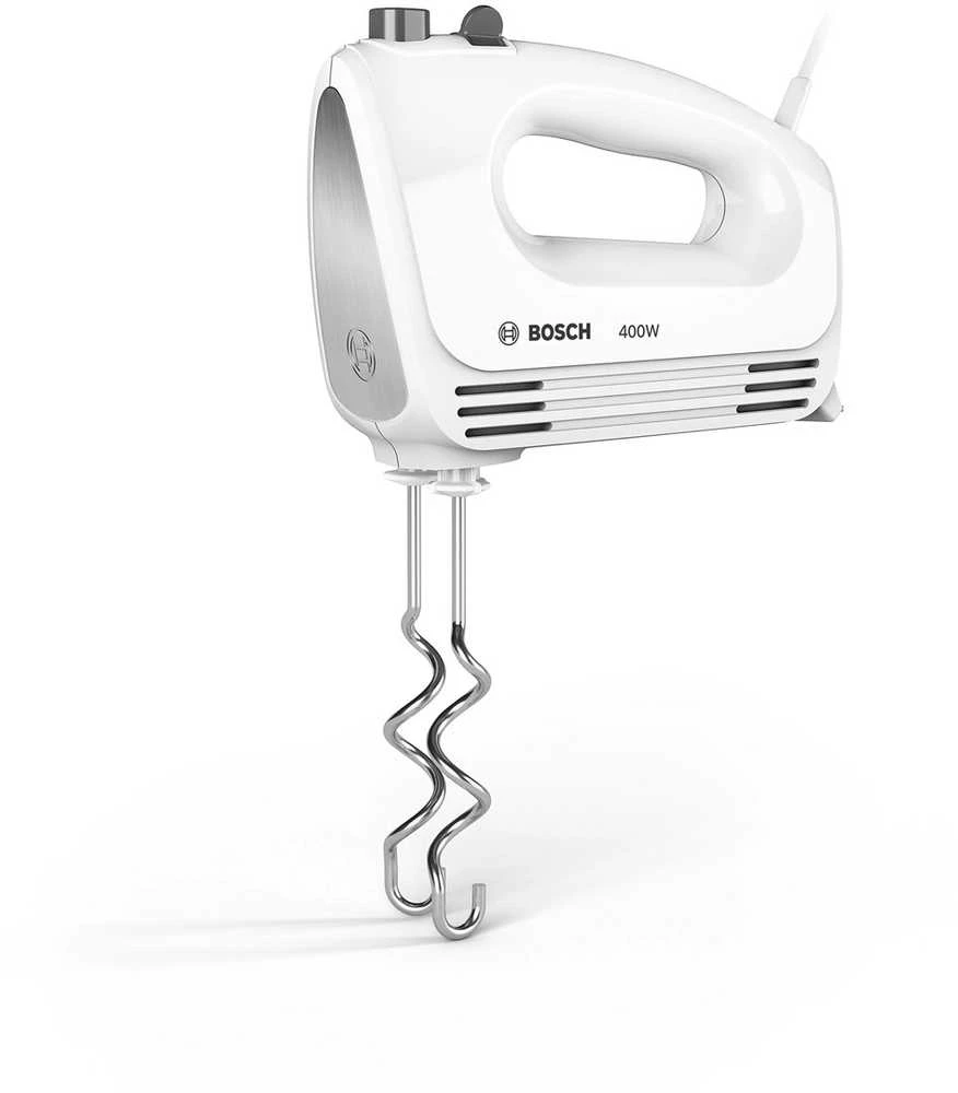 Plakiklis Bosch MFQ24200 Rankinis maišytuvas, CleverMixx, 400 W, Baltas, šiaušto nerūdijančio plieno