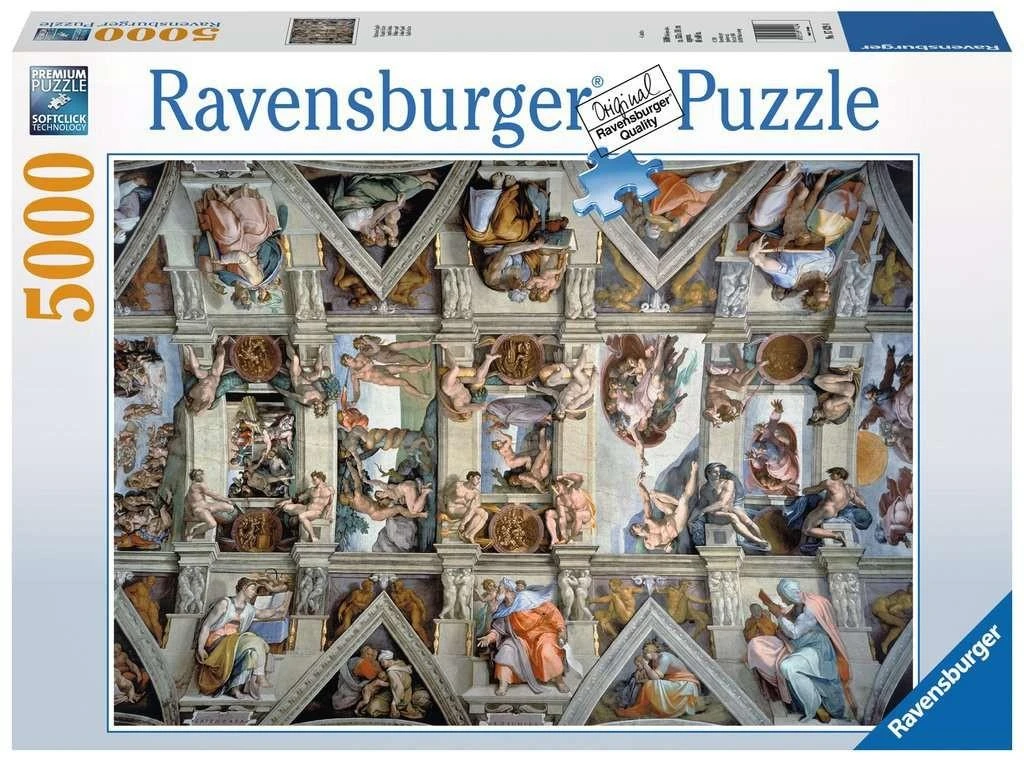 Ravensburger Dėlionė 5000 vnt. - Siksto koplyčia aprašymas - Prekės nuotrauka