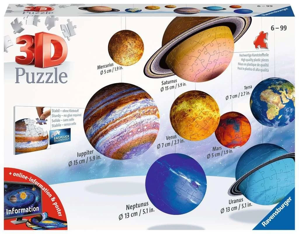 Ravensburger 3D Dėlionė 522 vnt. - Planetų sistema