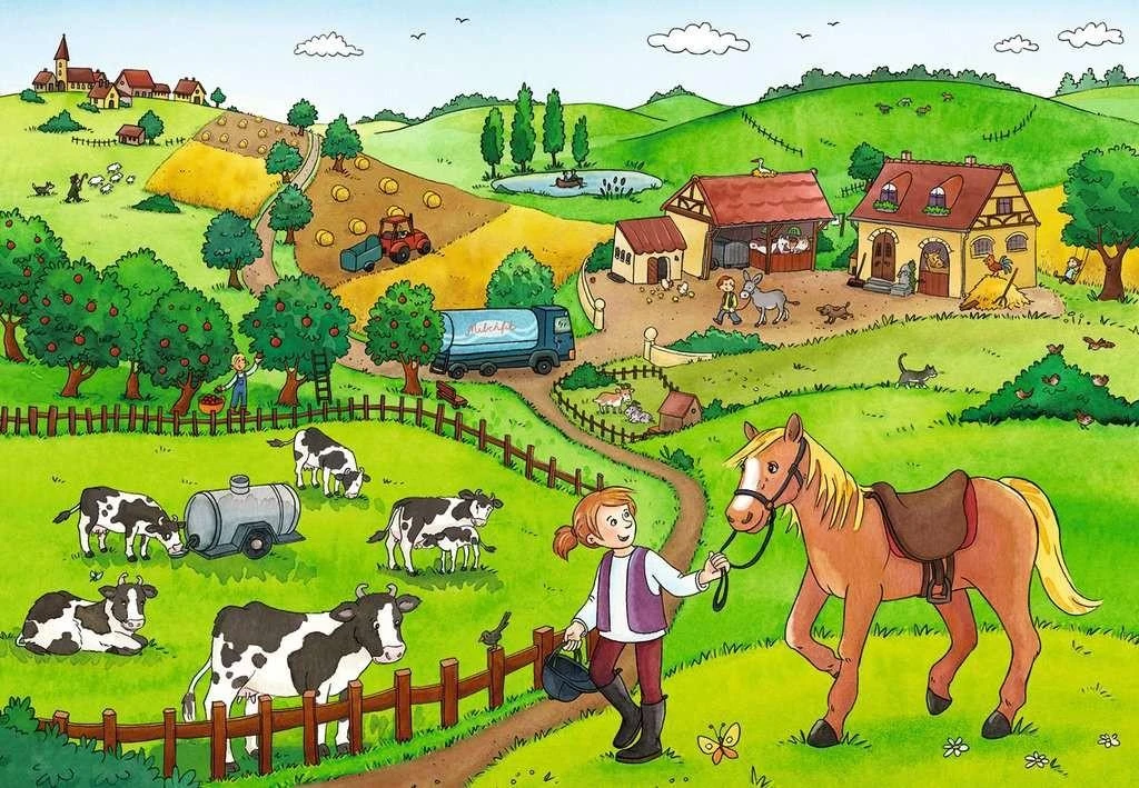 Ravensburger Dėlionė 2x12 vnt. - Ūkis