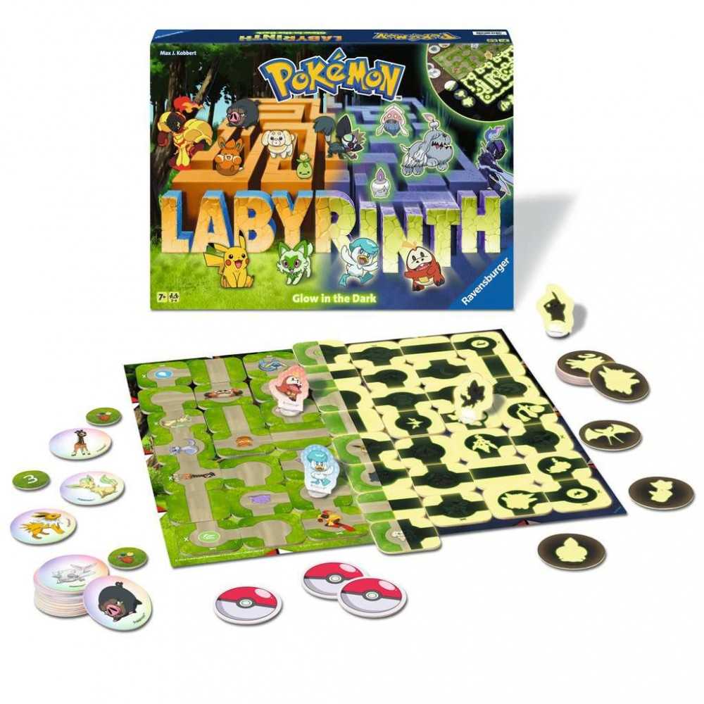 Ravensburger Dark RAV žaidimas Labyrinth Pokémon, švytintis tamsoje.22839