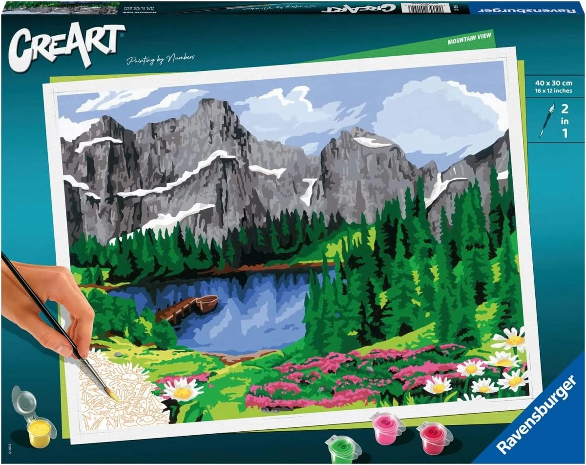 Ravensburger Tapyba pagal skaičius CreArt Mountain View 20155 40x30cm