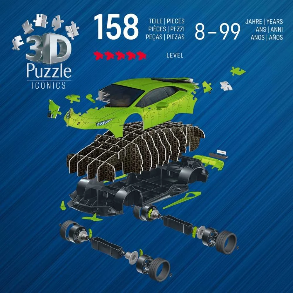 Ravensburger 3D dėlionė Lamborghini Huracán EVO Verde