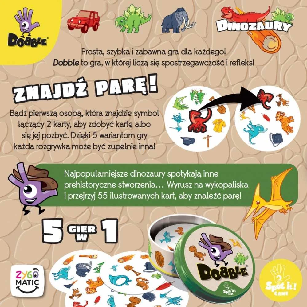 Dėlionė Rebel gra Dobble Dinozaury 28328