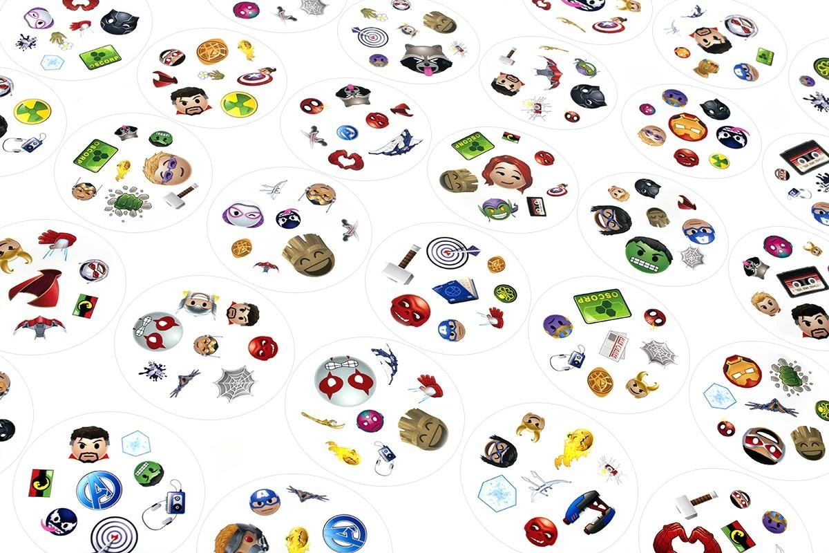 Kortų žaidimas „Rebel Dobble Marvel Emoji“ – apvalios žaidimo kortelės GR0773