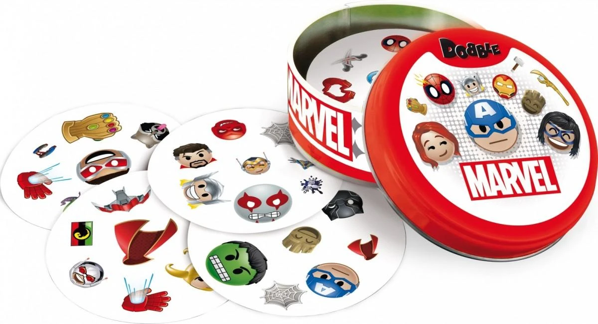 Kortų žaidimas „Rebel Dobble Marvel Emoji“ – apvalios žaidimo kortelės GR0773