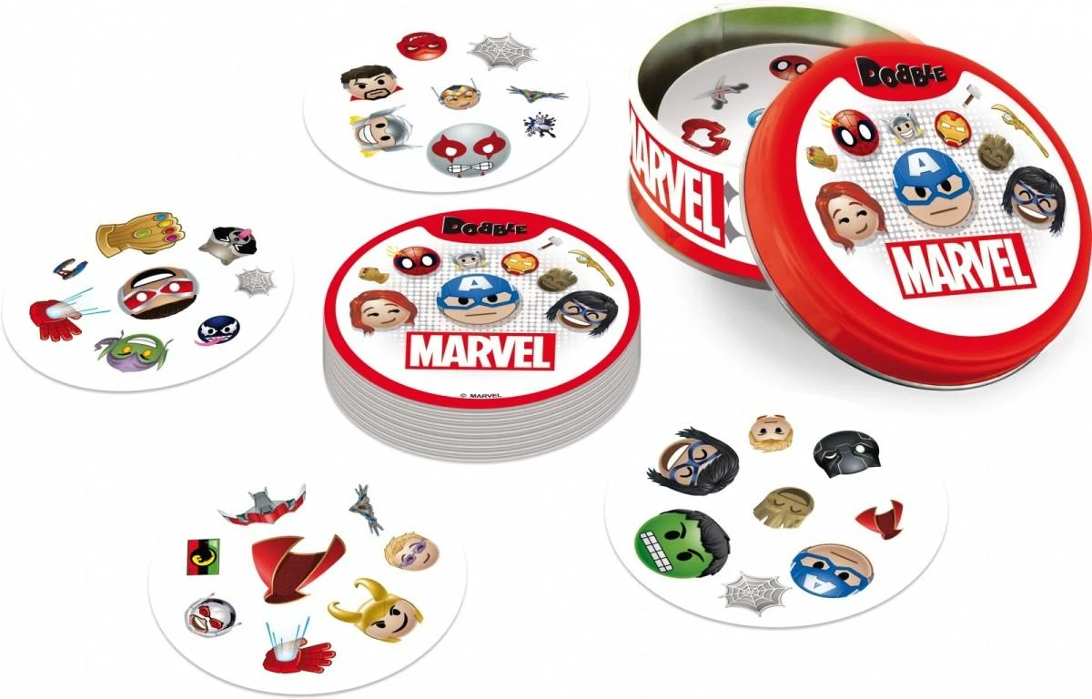 Kortų žaidimas „Rebel Dobble Marvel Emoji“ – apvalios žaidimo kortelės GR0773