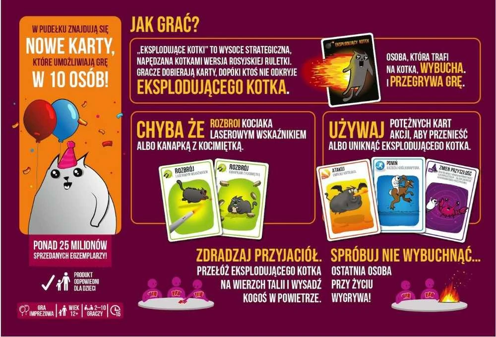 Stalo žaidimas sprogstančios katytės: vakarėlis tylioji versija rebel